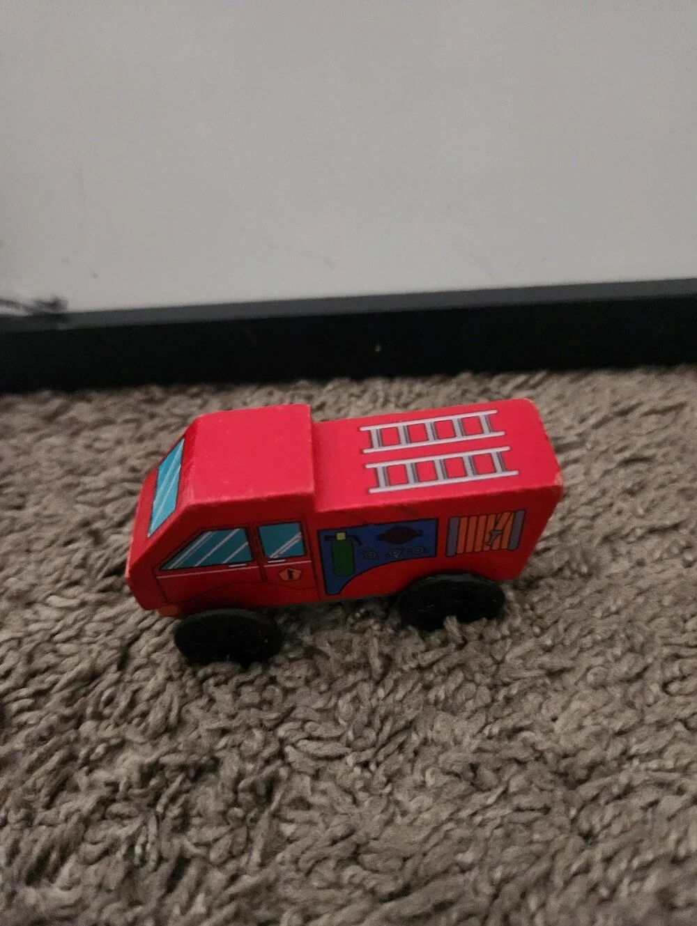 Wooden Car Firetruck MGS Group ltd 2017 used toy